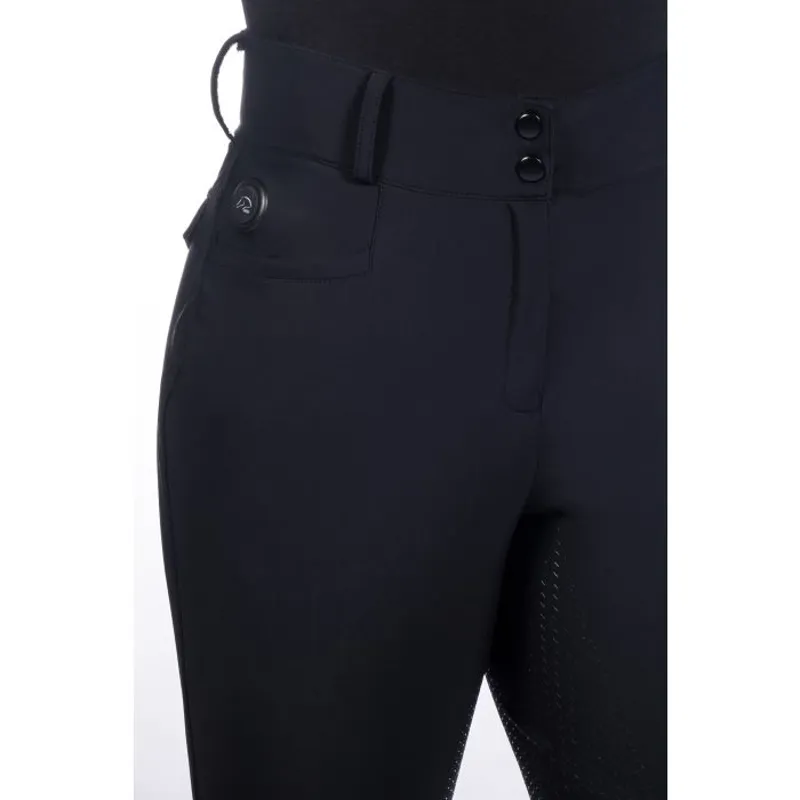 HKM Heated Riding Breeches Ladies in Black-4